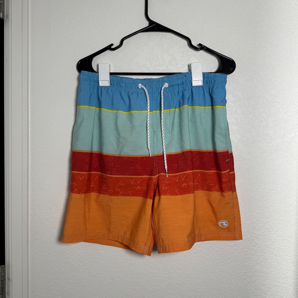 Ocean Current Swim Trunks Mens Large Multicolor Striped Geometric Board Shorts